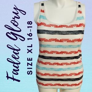 Women's Faded Glory Star Tank Top Size XL